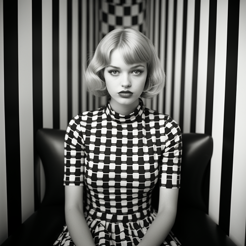Black and White Checkerboard Portraits