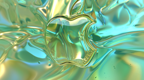 Luminogram Apple Logo Close Up