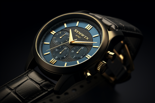 Luxury watch displaying 7:53