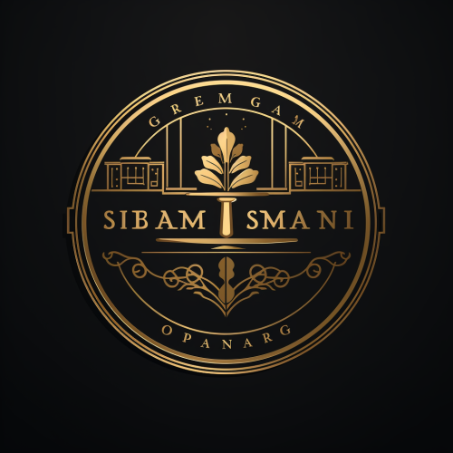 Vintage luxury restaurant logo with art deco elements