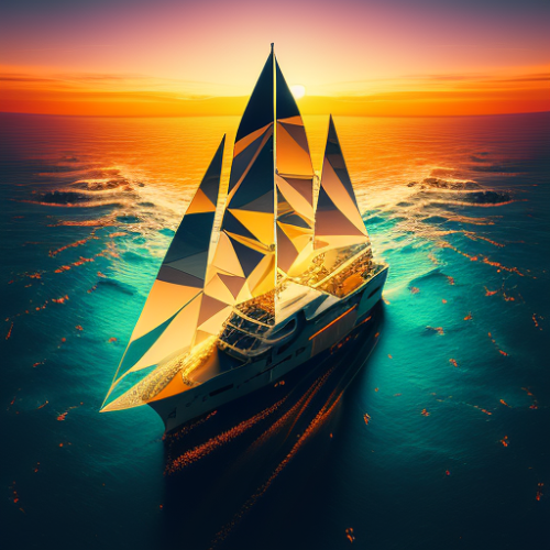 Luxury yacht sailing the Pacific Ocean