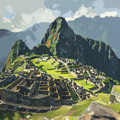 Machu Picchu Vectorial Artwork Painting