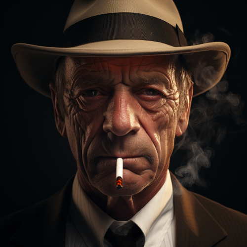 Realistic picture of mafioso gangsters