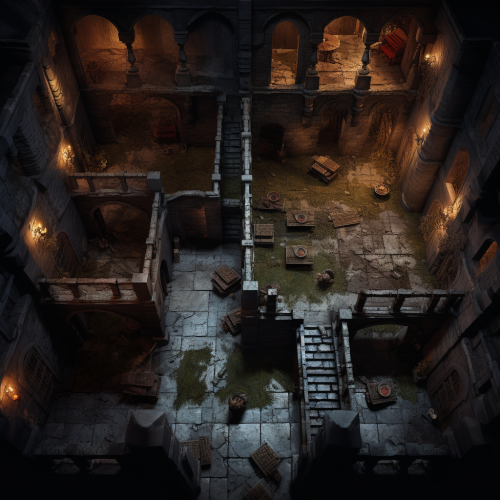 Dilapidated interior of Mages Guild Dilapidated interior of Mages Guild