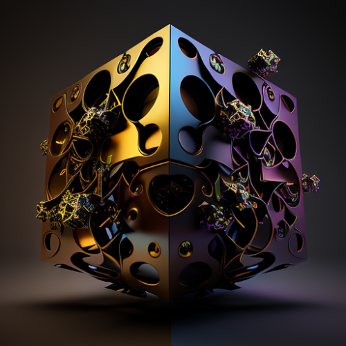 Enigmatic art with dark tones