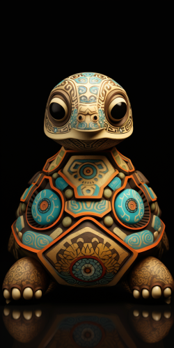 Toy magic turtle representing balance and mystery