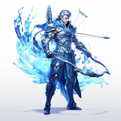 Magical Archer shooting blue light arrow