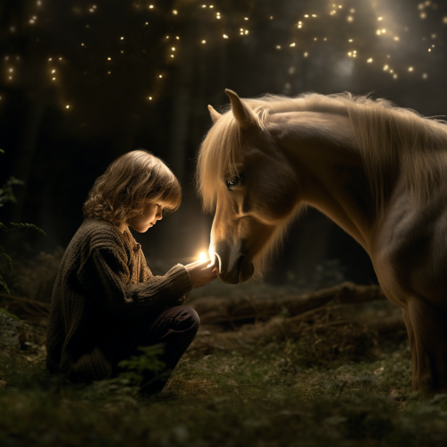Boy and pony share heartfelt bond in magical forest