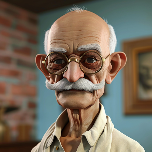 Mahatma Gandhi Cartoon Character