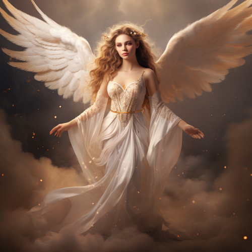 Angel with Majestic Open Wings