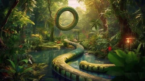 Majestic serpent in the Garden Majestic serpent in the Garden