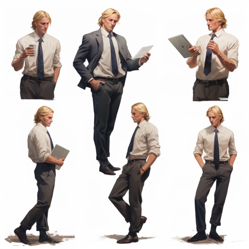 Male British Stock Trader with Blond Hair