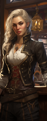 Male human paladin and female elf ranger in a tavern