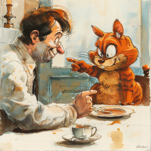 Sad Garfield Cats Drawing