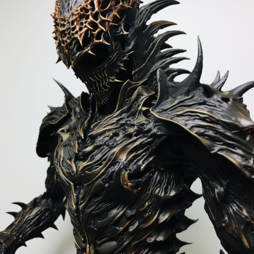 Sinister Male Skeletal Fiend Reptile Monster