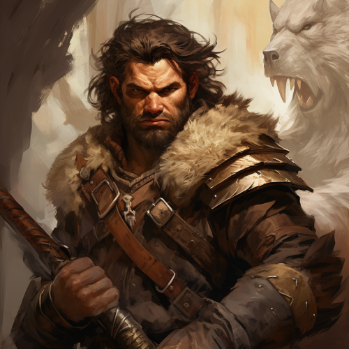 Portrait of a Brave Half-Orc Fighter