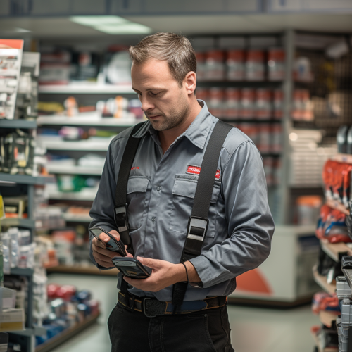 Man in Auto Parts Store