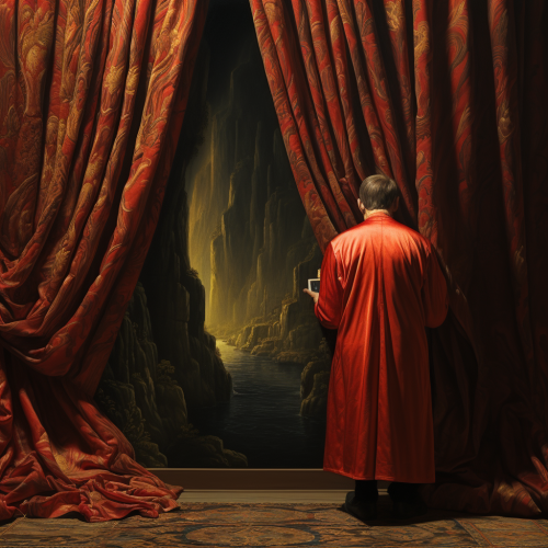 Hidden figure behind the curtain