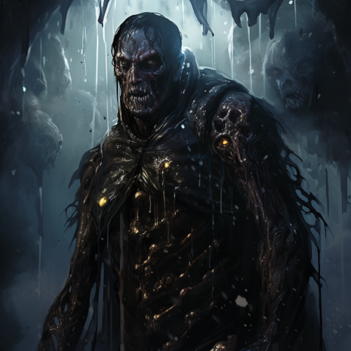Black Slime Zombie Undead Man