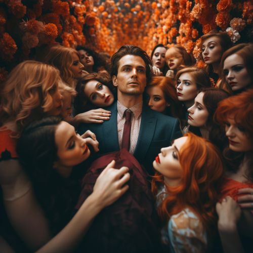 Man Surrounded by Beautiful Women  ? Man Surrounded by Beautiful Women  ?