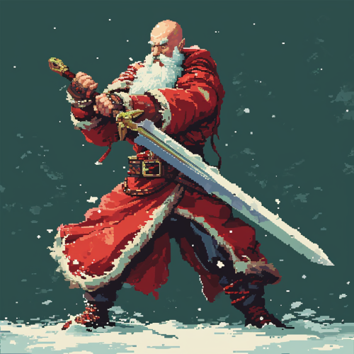 Man in Red Uniform Wielding Sword