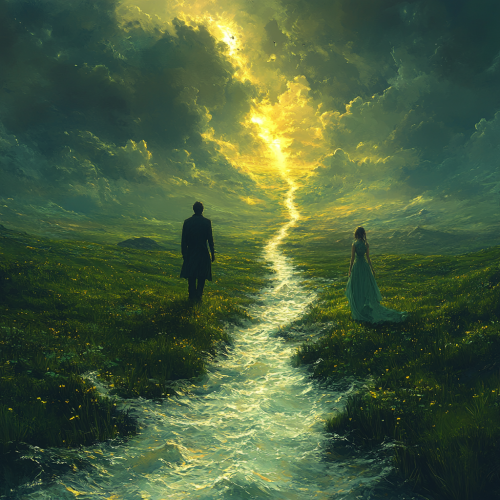 Man and Woman River Path