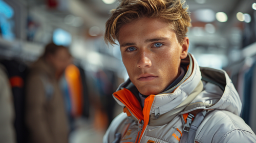 Stylish Man Modeling Fashion Clothes