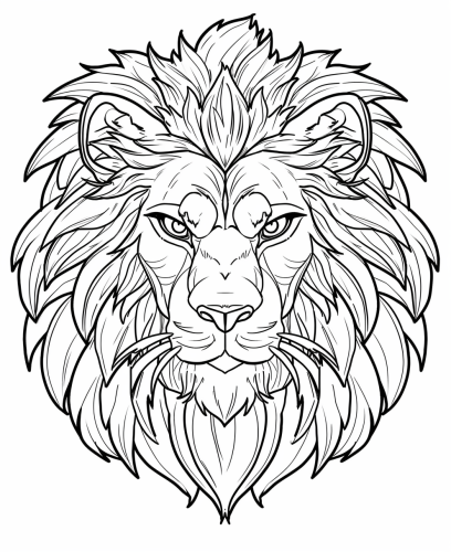 Mandala head cougar coloring page