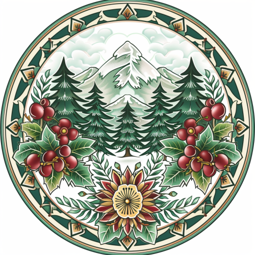 Pine Forest Mandala Logo Design