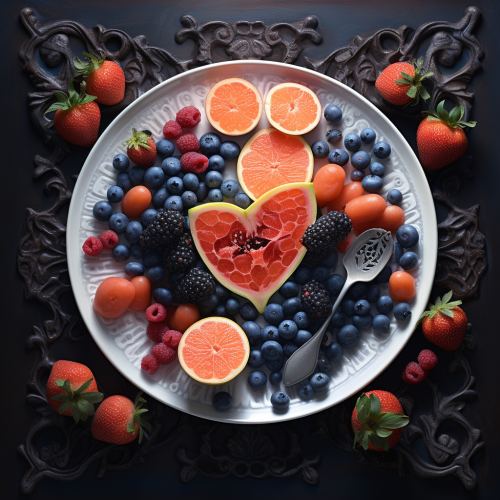 Plate of Colorful Fruits
