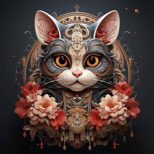 Traditional lucky cat figurine