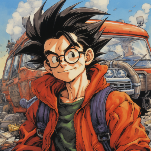 Anime-style artwork by Mangaka Akira Toriyama