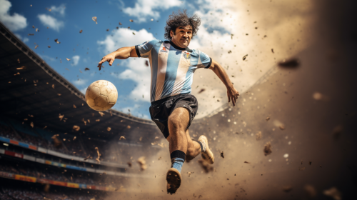Maradona photo captured by Hasselblad H6D-400C