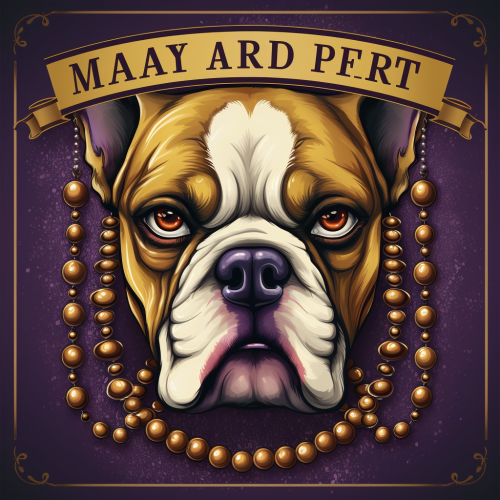 Mardi Gras party flyer with beads Mardi Gras party flyer with beads