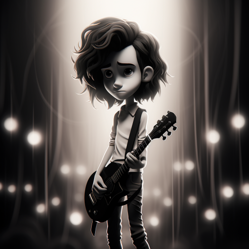 Matty Healy performing with Pixar character Matty Healy performing with Pixar character