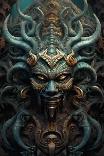 Ancient Mayan Naga Serpent