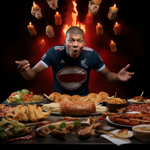 Mbappe enjoying tasty kebab feast