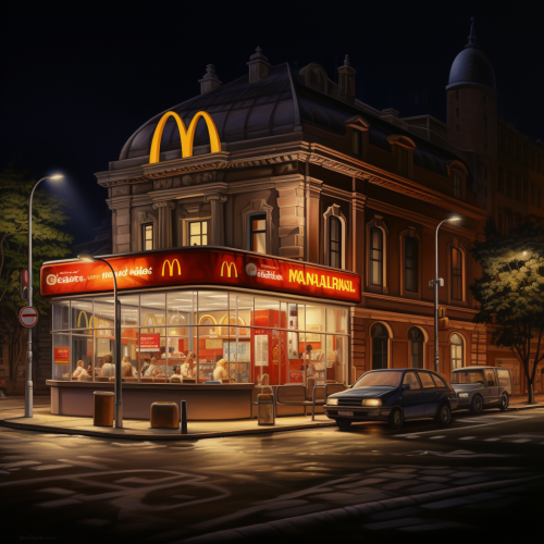 McDonald's store by night