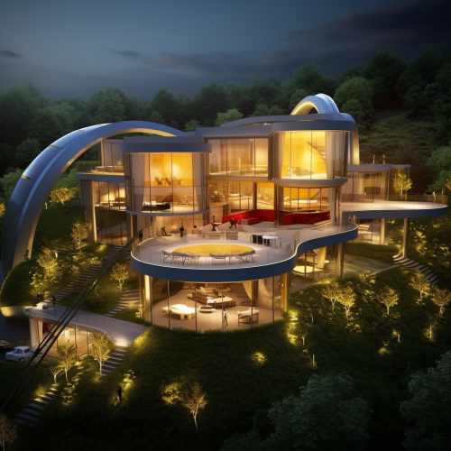 McDonald's themed hillside mansion