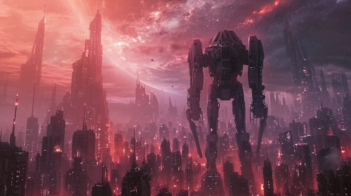 Mech Warrior Dystopian Metropolis Guardian Mech Warrior Dystopian Metropolis Guardian