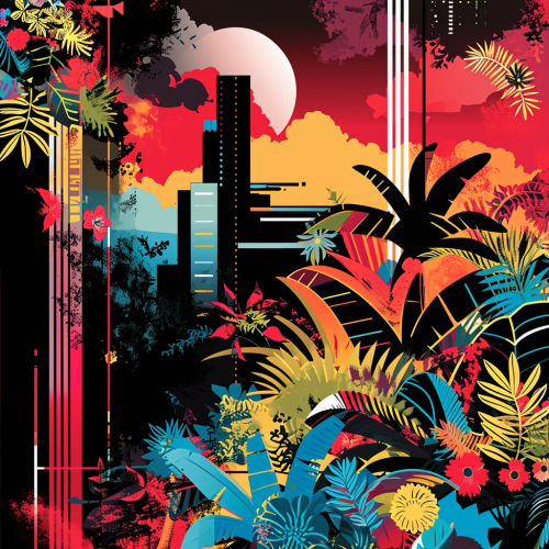 Vibrant graphics for Medellín dance party