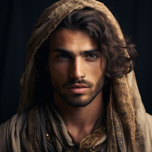 Handsome Arabian medieval man