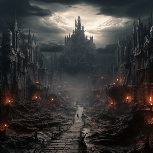 Medieval fantasy horror panel artwork