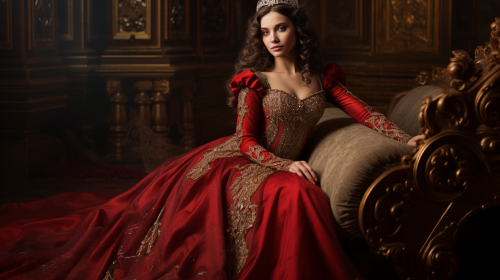 Woman in Stunning Medieval Gown Woman in Stunning Medieval Gown