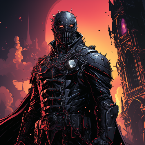 Medieval Knight in Comic Book Style