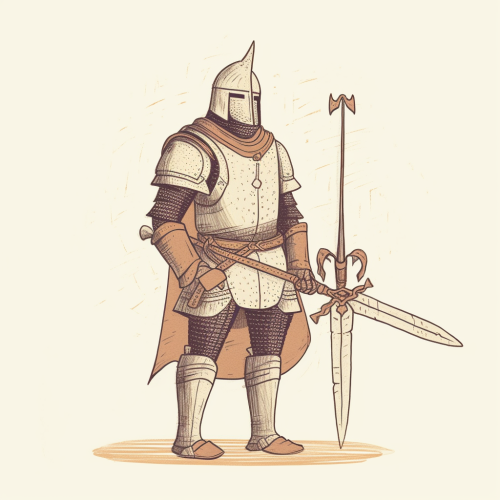 Simple Medieval Knight Illustration