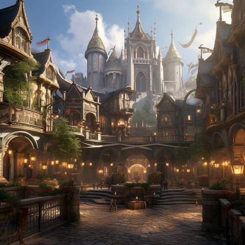 Medieval city casino interior