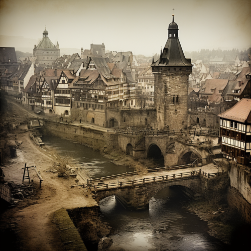 Authentic Medieval Cityscape of Drësden