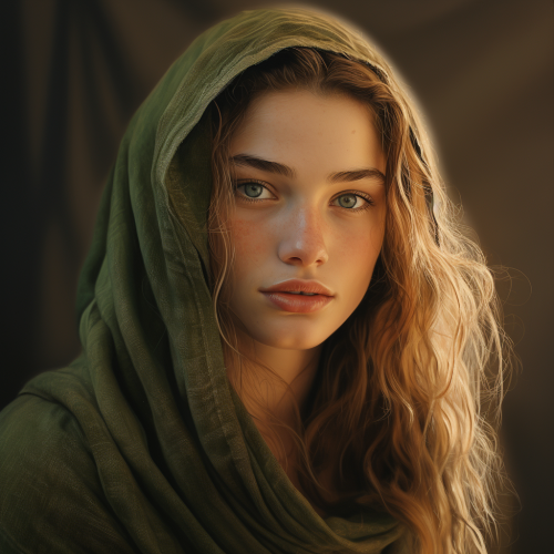 Photorealistic portrait of a medieval girl