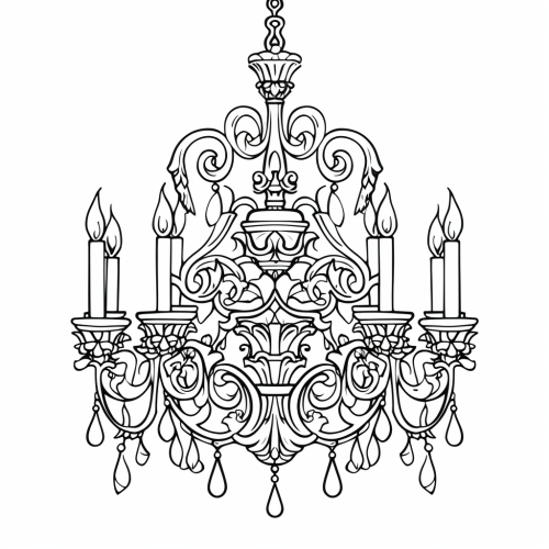 Black and White Medieval Chandeliers